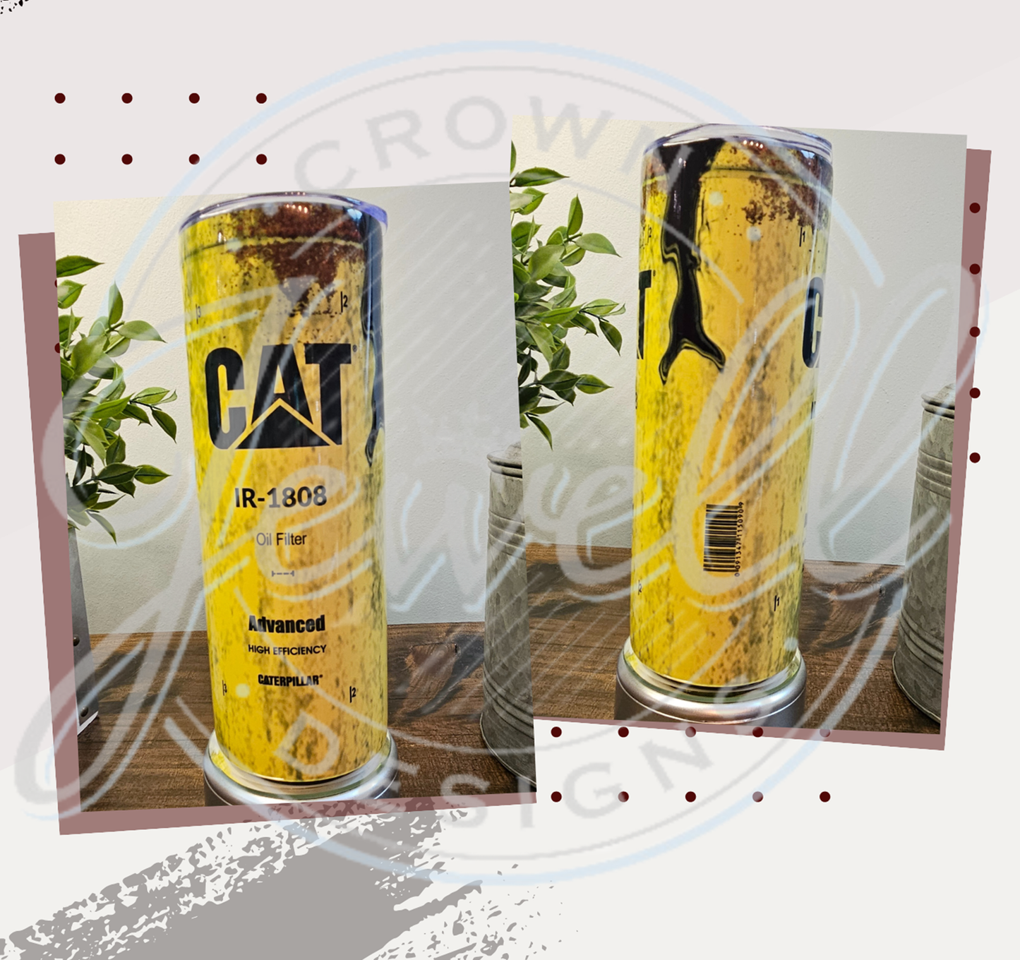 CAT Oil Filter Tumbler